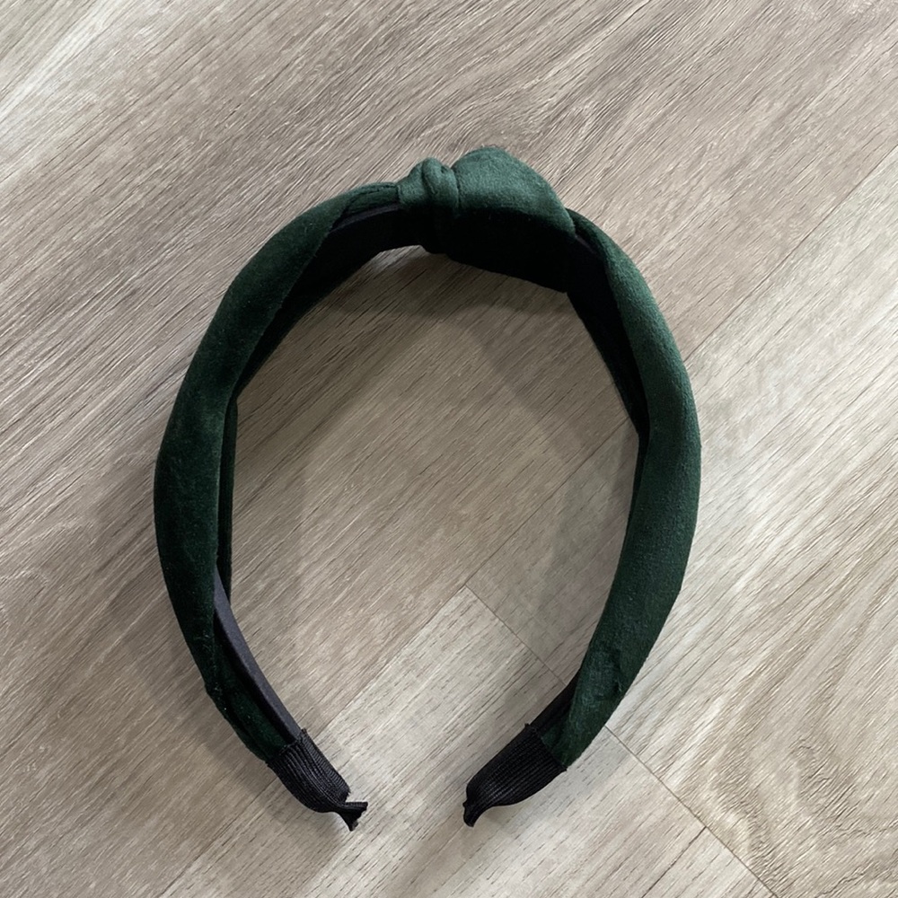 Women’s headband green velvet